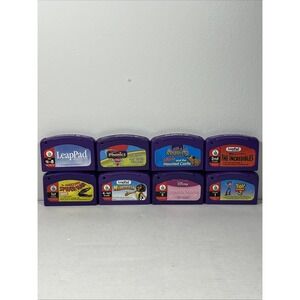 Lot 8 Leapfrog Leap Pad Cartridges Spider-Man Incredibles‎ Toy Story Madagascar